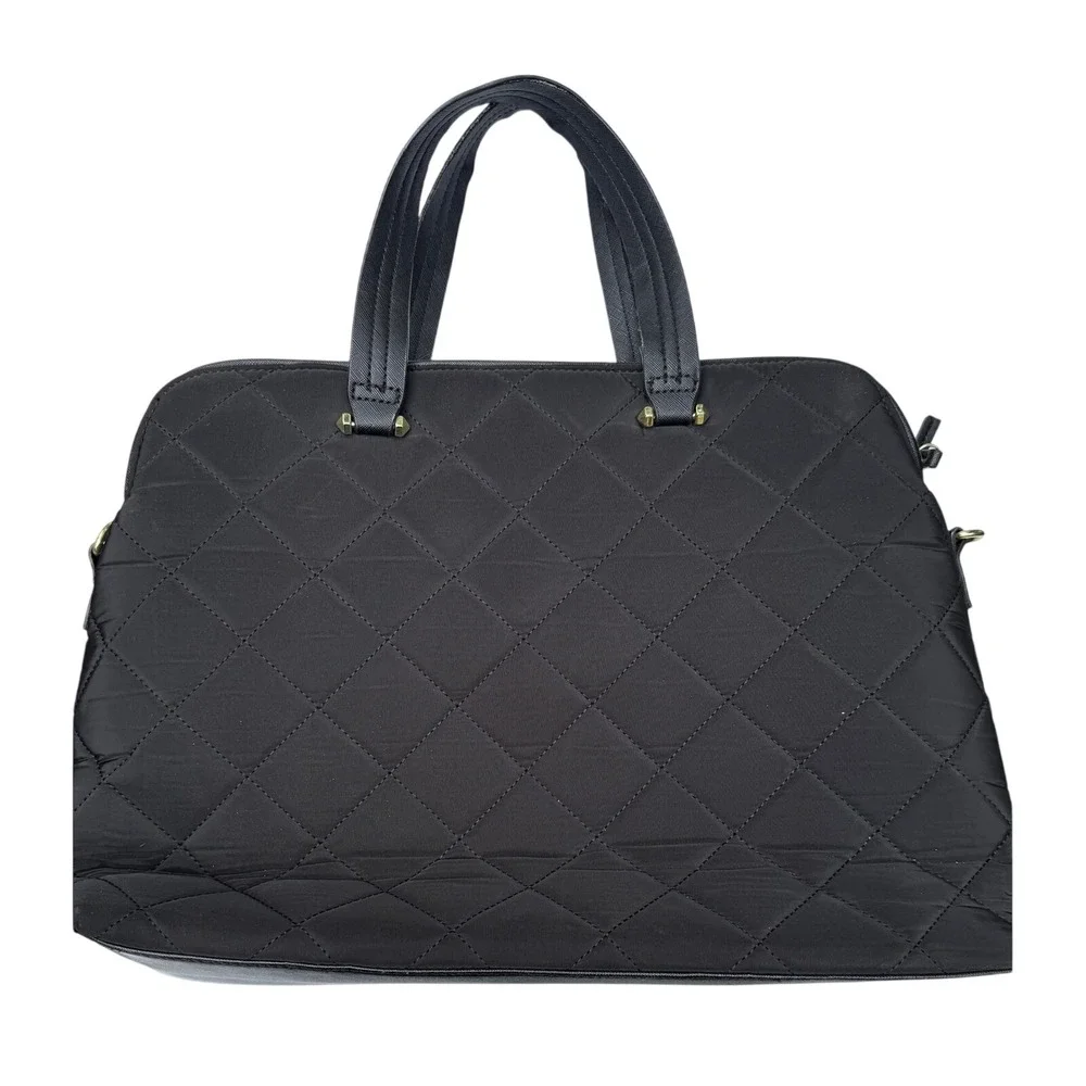 Steve Madden Laptop Bag‎ Women Large Black Quilted Work Travel Professional Bag